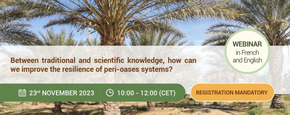 Webinar: Between traditional and scientific knowledge, how can we improve the resilience of peri-oases systems?